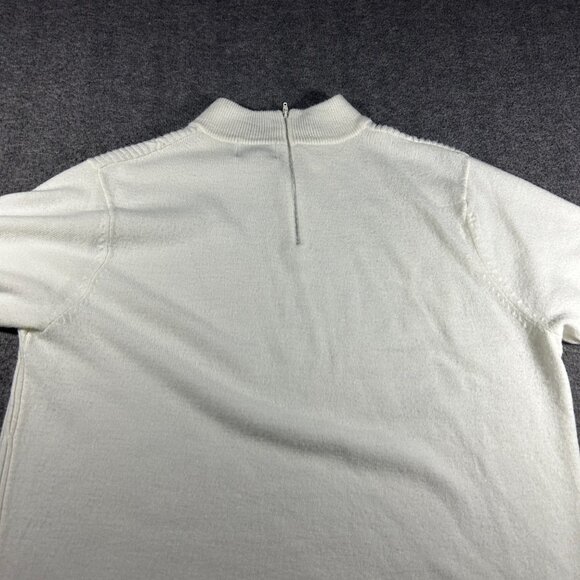 BonWorth Cream Short Sleeve Turtleneck Sweater Women's Med Petite Cashmere Like - Picture 5 of 12